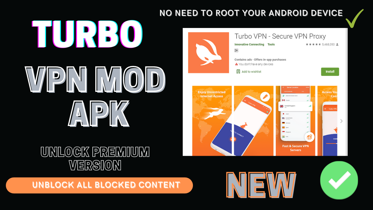 How to Download & Install Turbo VPN MOD APK v3.6.3 (Unlock Premium Version)